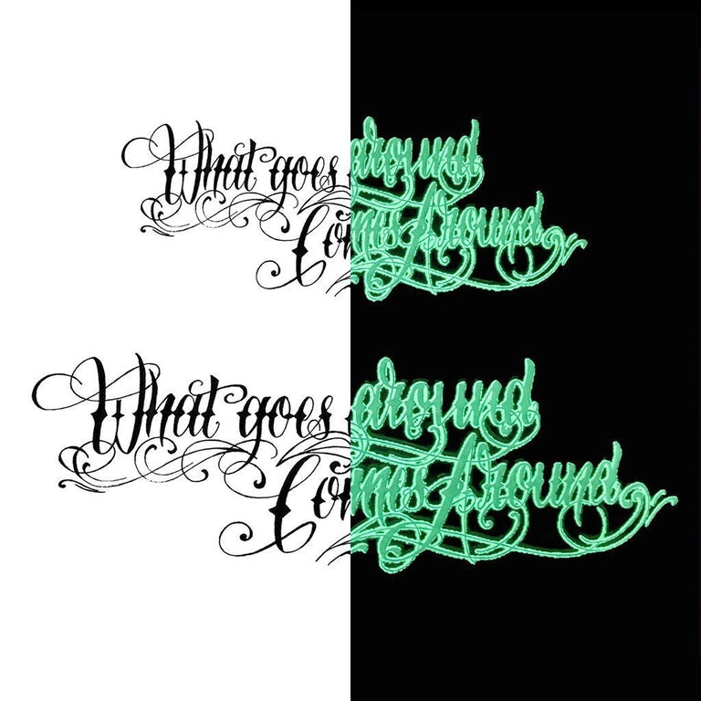Tatouage éphémère : Glow in the Dark "What Goes Around" - Pack - ArtWear Tattoo - Tatouage temporaire