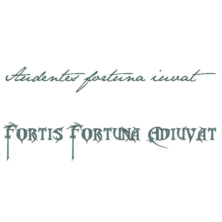 Tatouage éphémère : "Fortune favors the bold" - Latin - ArtWear Tattoo - Tatouage temporaire