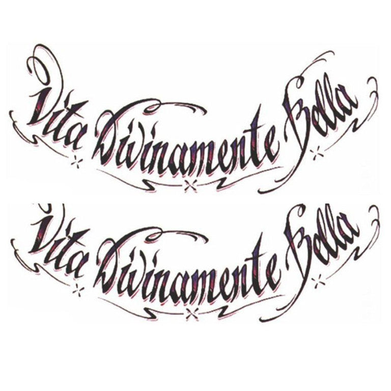 Tatouage éphémère : Vita Divinamente Bella - Pack - ArtWear Tattoo - Tatouage temporaire