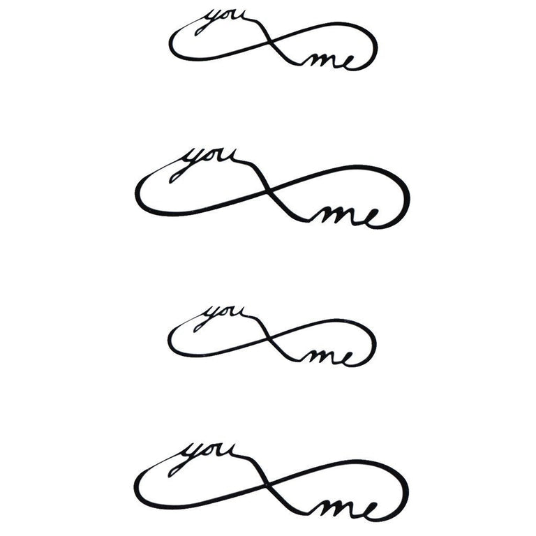 Tatouage éphémère : "You & Me" Infinity - Pack - ArtWear Tattoo - Tatouage temporaire