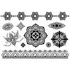 Tatouage éphémère : Black Mandala Patterns - Pack - ArtWear Tattoo - Tatouage temporaire