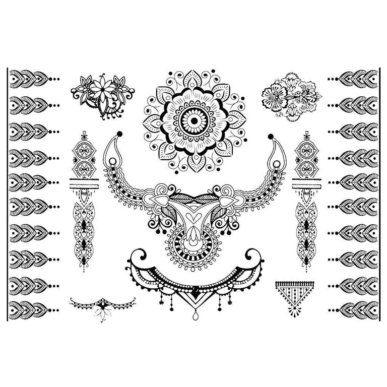 Tatouage éphémère : Henna Style Celebration - Pack - ArtWear Tattoo - Tatouage temporaire