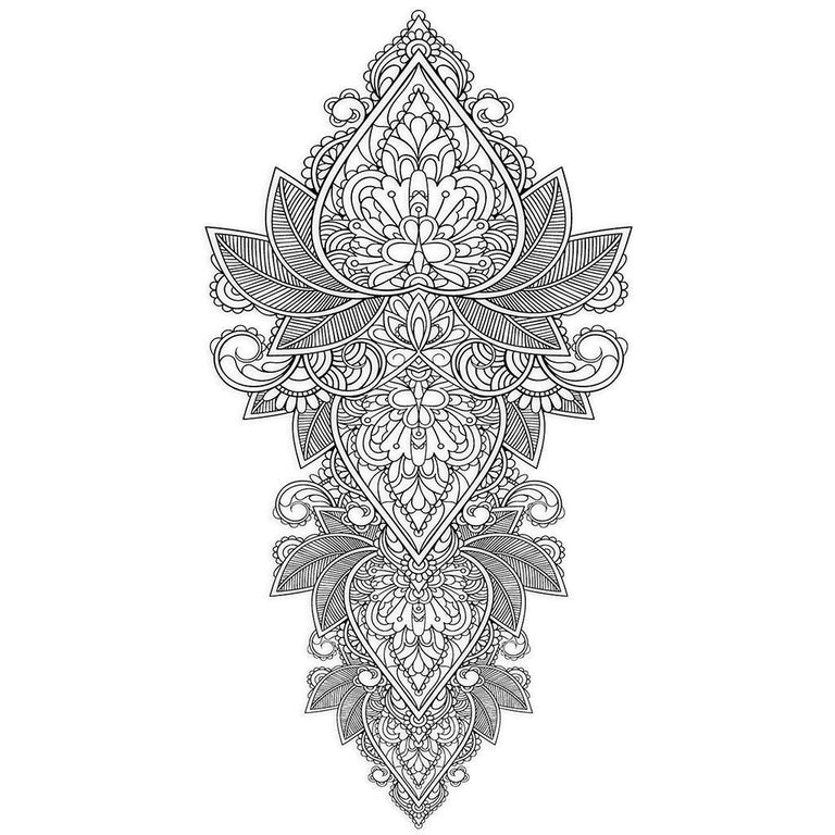 Tatouage éphémère : Large Ornamental Design - ArtWear Tattoo - Tatouage temporaire