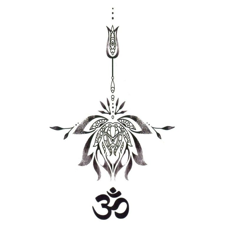 Tatouage éphémère : Small Om Lotus 2 - Pack - ArtWear Tattoo - Tatouage temporaire