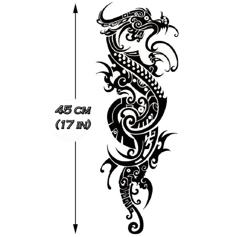 Tatouage éphémère : Maori Dragon Sleeve - ArtWear Tattoo - Tatouage temporaire