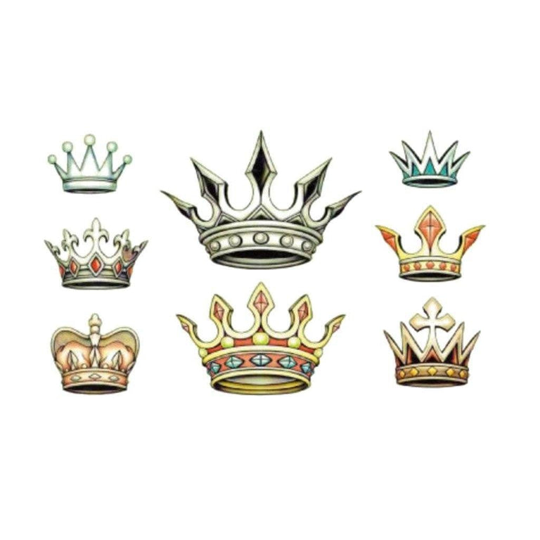 Tatouage éphémère : Colored Crowns - Pack - ArtWear Tattoo - Tatouage temporaire