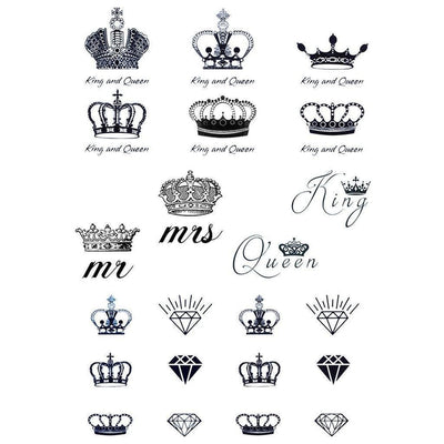 Tatouage éphémère : Crowns & Diamonds - Pack - ArtWear Tattoo - Tatouage temporaire