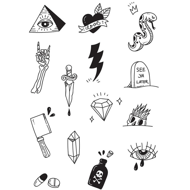 Tatouage éphémère : Ignorant Style Board 2 - Pack - ArtWear Tattoo - Tatouage temporaire