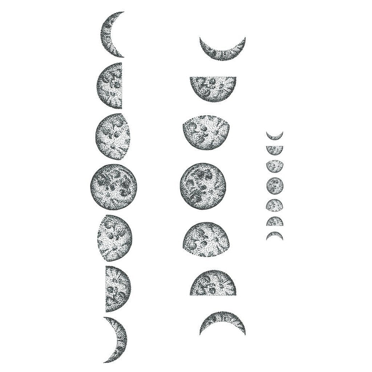 Tatouage éphémère : Moon Phase - ArtWear Tattoo - Tatouage temporaire