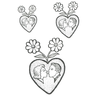Tatouage éphémère : Couple in a Heart - ArtWear Tattoo - Tatouage temporaire