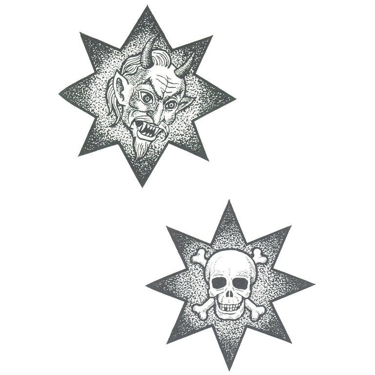 Tatouage éphémère : Demon & Skull Stars - Pack - ArtWear Tattoo - Tatouage temporaire