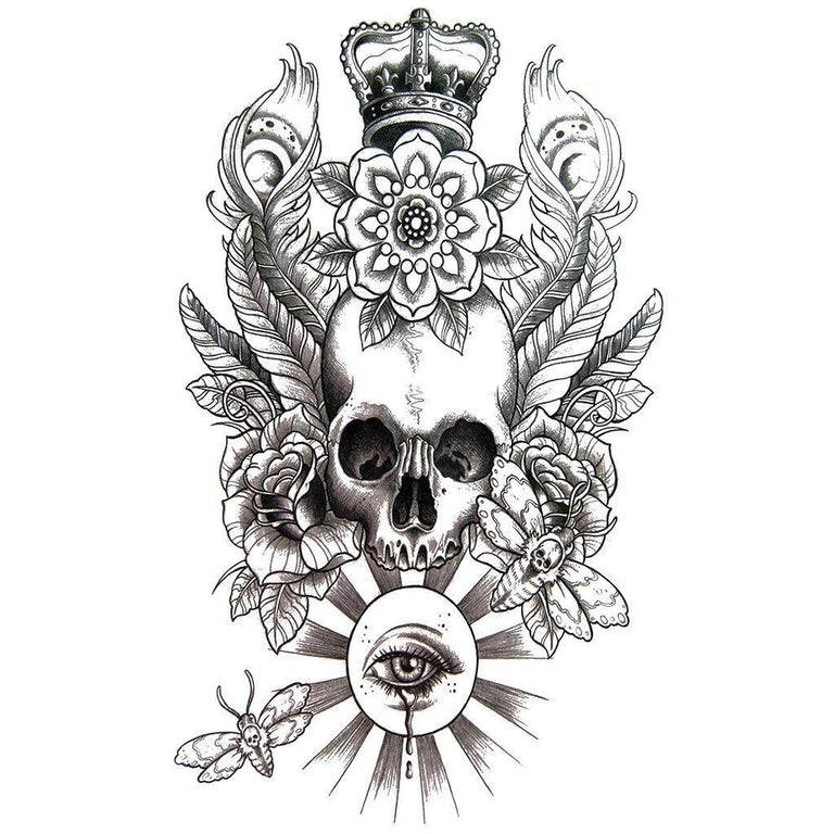 mini skull and crown Hon tattoo  Small skull tattoo Tattoos Skull tattoos