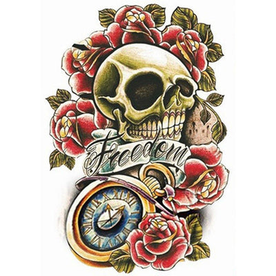 Tatouage éphémère : Skull & Roses - ArtWear Tattoo - Tatouage temporaire