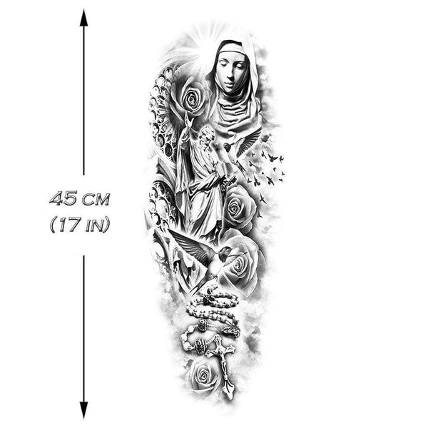 53 Amazing Catholic Tattoos for Men [2024 Inspiration Guide] | Sleeve  tattoos, Half sleeve tattoos designs, Half sleeve tattoo