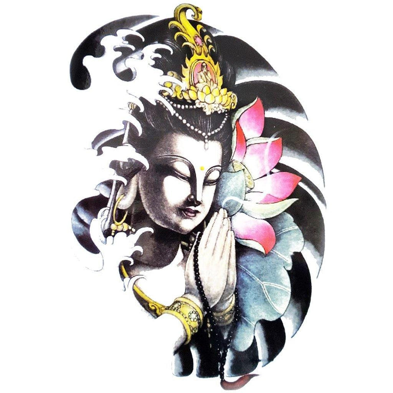 Tatouage éphémère : Lotus Buddha - ArtWear Tattoo - Tatouage temporaire