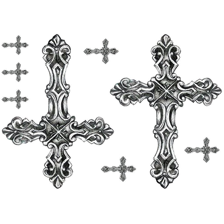 Tatouage éphémère : Old Christian Cross - Pack - ArtWear Tattoo - Tatouage temporaire