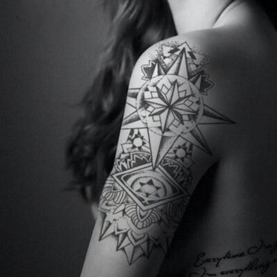 Tatouage éphémère : Sanskrit Star Origami - ArtWear Tattoo - Tatouage temporaire