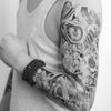 Tatouage éphémère : B&W Skulls Sleeve 2 - ArtWear Tattoo - Tatouage temporaire