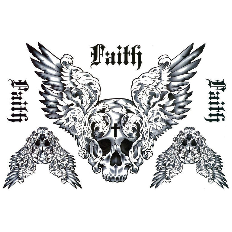 Tatouage éphémère : Faith Skull - ArtWear Tattoo - Tatouage temporaire