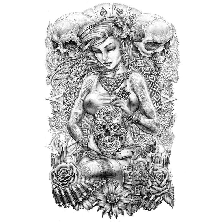 Tatouage éphémère : Female Tattoo Artist - ArtWear Tattoo - Tatouage temporaire