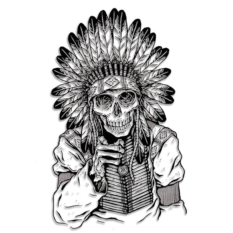 Tatouage éphémère : "I Want You" Indian Skull - ArtWear Tattoo - Tatouage temporaire
