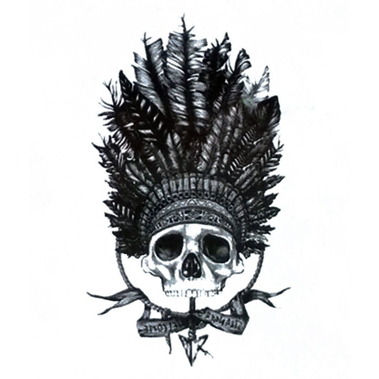 Tatouage éphémère : Lil Indian Skull - ArtWear Tattoo - Tatouage temporaire