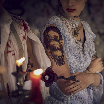 Tatouage éphémère : Skull & Roses 4 - ArtWear Tattoo - Tatouage temporaire