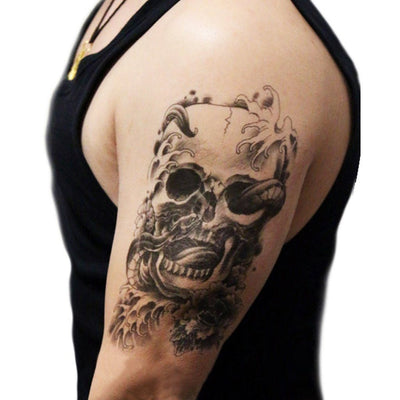 Tatouage éphémère : Skull & Snake - ArtWear Tattoo - Tatouage temporaire