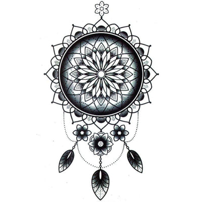 Tatouage éphémère : Big Mandala Dreamcatcher - ArtWear Tattoo - Tatouage temporaire