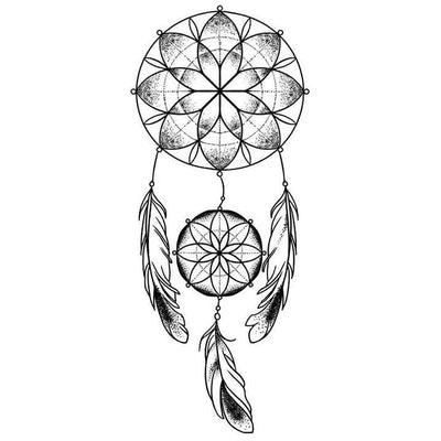 Tatouage éphémère : Mandala Dreamcatcher 2 - ArtWear Tattoo - Tatouage temporaire
