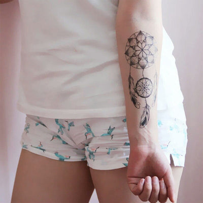 Tatouage éphémère : Mandala Dreamcatcher 2 - ArtWear Tattoo - Tatouage temporaire