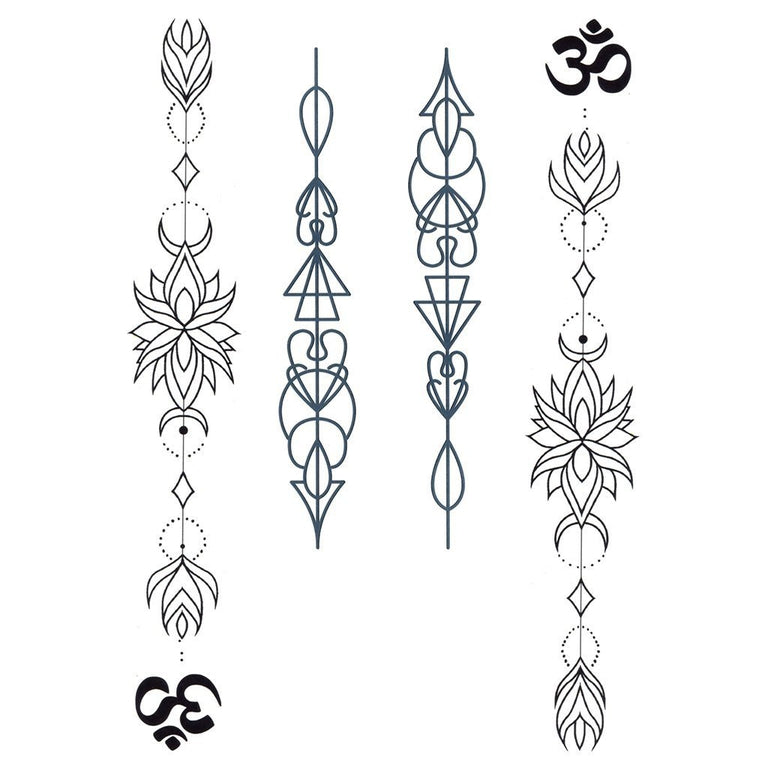 Tatouage éphémère : Om Ornaments - ArtWear Tattoo - Tatouage temporaire