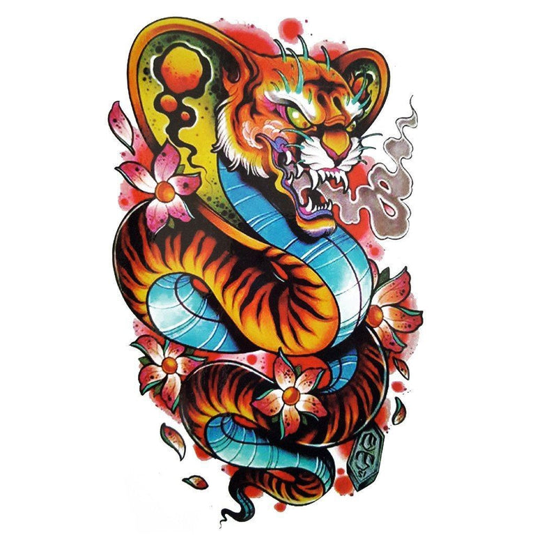 Tatouage éphémère : Tiger Snake - ArtWear Tattoo - Tatouage temporaire