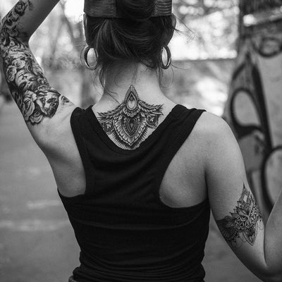 Tatouage éphémère : Owl Underboob - ArtWear Tattoo - Tatouage temporaire